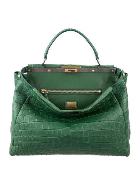 fendi peekaboo crocodile|fendi peekaboo iseeu bag.